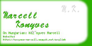 marcell konyves business card